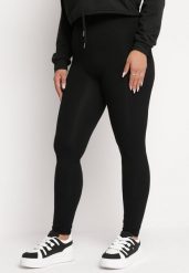 Czarne Legginsy ze Zwężanymi Nogawkami Okannera. Czarne legginsy damskie Born2be, m, bez wzorów, z jeansu. Za 34.99 zł.