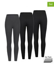 Sublevel Legginsy (3 pary) w kolorze czarno-antracytowym rozmiar: XS. Czarne legginsy damskie Sublevel, xs, bez wzorów. Za 74.63 zł.