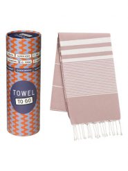 Samimi Chusta hammam "Malibu" w kolorze szaroróżowo-białym - 180 x 100 cm rozmiar: onesize. Białe chusty damskie Samimi, bez wzorów, z bawełny. Za 60.99 zł.