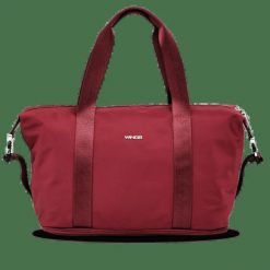 Duża torba damska ROSELLA z funkcją poszerzania DARK RED. Czerwone torby na laptopa Wings, bez wzorów, z materiału. Za 169.90 zł.