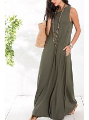 LA Angels Sukienka w kolorze khaki rozmiar: S. Brązowe sukienki damskie LA Angels, bez wzorów, bez ramiączek. Za 224.95 zł.