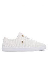 Tommy Hilfiger Tenisówki FW0FW09171 Biały. Białe obuwie sportowe damskie Tommy Hilfiger, bez wzorów, z materiału, bez zapięcia. Za 359.99 zł.