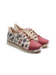 Goby Sneakersy w kolorze czerwono-kremowym rozmiar: 37. Brązowe obuwie sportowe damskie Goby, bez zapięcia. Za 223.99 zł.