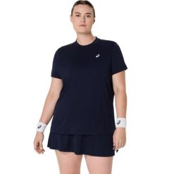 Damski jersey Asics Court. Niebieskie koszulki sportowe damskie Asics, bez wzorów, z jersey, bez ramiączek, tenisowe. Za 197.50 zł.