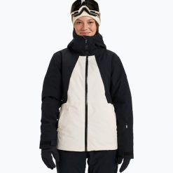 Kurtka snowboardowa damska ROXY Wild Twist. Czarne kurtki damskie Roxy, na zimę, l, bez wzorów, z materiału, bez kaptura. Za 1,129.00 zł.