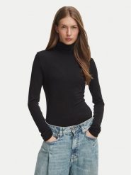 BOSS Bluzka Eliana 50548098 Czarny Slim Fit. Czarne bluzki damskie Boss, l, bez wzorów, z lyocellu, bez kołnierzyka, bez ramiączek. Za 349.99 zł.