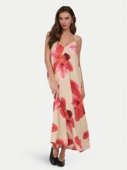ONLY Sukienka letnia Resi 15372628 Beżowy jasny Regular Fit. Brązowe sukienki damskie Only, bez wzorów, z wiskozy, bez ramiączek. Za 189.99 zł.