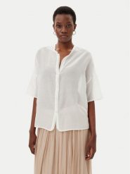 ViCOLO Koszula TD0648 Biały Loose Fit. Białe koszule damskie ViCOLO, xs, bez wzorów, z bawełny, bez kołnierzyka, bez ramiączek. Za 149.99 zł.