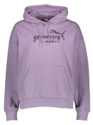 Puma Bluza "Essentials+" w kolorze fioletowym rozmiar: L. Różowe bluzy damskie Puma, l, bez wzorów, z kapturem. Za 127.65 zł.