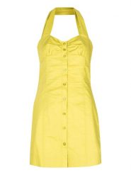 Pinko Sukienka "Innocente" | 1G15VX Y6VX | Innocente Dress | Kobieta | Żółty, Zielony. Zielone sukienki damskie Pinko, bez wzorów, z bawełny, bez ramiączek. W wyprzedaży za 299.00 zł.