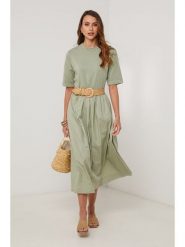 Lin Passion Sukienka w kolorze khaki rozmiar: 36/38. Brązowe sukienki damskie Lin Passion, bez wzorów, z bawełny, klasyczne, bez ramiączek. Za 130.99 zł.