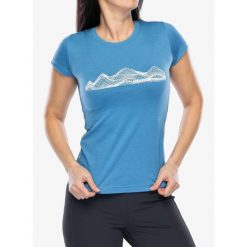 Koszulka merino damska Sensor Merino Active PT Tee S/S. Niebieskie koszulki sportowe damskie Sensor, s, bez wzorów, bez ramiączek. Za 335.99 zł.
