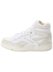 Reebok Skórzane sneakersy "BB 4000 II MID" w kolorze biało-beżowym rozmiar: 37,5. Białe obuwie sportowe damskie Reebok, za kostkę, bez zapięcia. Za 289.88 zł.