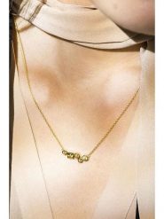 CARATELLI Złoty naszyjnik "Colorama" z elementem ozdobnym - dł. 42 cm rozmiar: onesize. Żółte naszyjniki damskie CARATELLI, z cytrynem, złote. Za 1,217.99 zł.