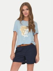 ONLY T-Shirt 15303212 Błękitny Regular Fit. Niebieskie t-shirty damskie Only, xs, bez wzorów, z syntetyku, bez kołnierzyka. Za 79.99 zł.