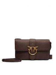 PINKO Torebka Love One Classic Slouchy Fl PLTT 104524 A2OX Brązowy. Brązowe torebki klasyczne damskie Pinko, ze skóry, bez dodatków. Za 1,759.00 zł.