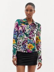 Just Cavalli Koszula 76PAL228 Kolorowy Slim Fit. Koszule damskie Just Cavalli, bez wzorów, z wiskozy, bez kołnierzyka, bez ramiączek. Za 1,869.00 zł.