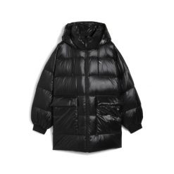 Damska kurtka puchowa z kapturem Style PUMA Black. Czarne kurtki damskie Puma, bez wzorów, z puchu, z kapturem. Za 899.00 zł.