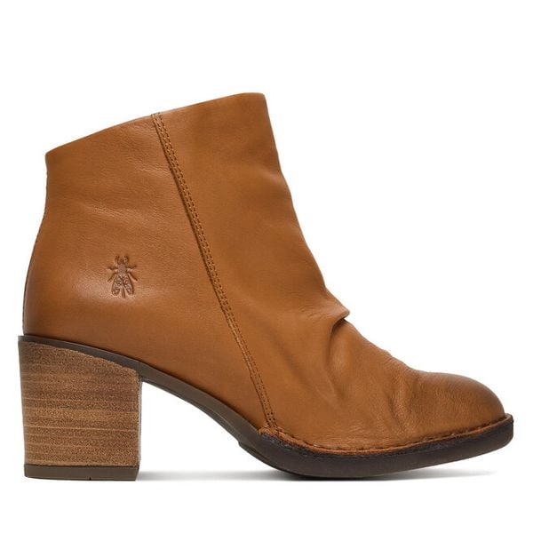 Botki Fly London. Brązowe botki damskie Fly London, bez obcasa, na słupku, bez zapięcia. Za 379.99 zł.