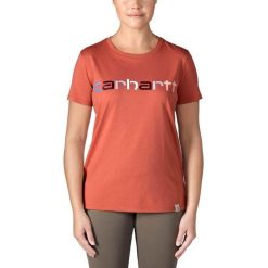 Koszulka damska bawełniana Carhartt Lightweight Multi Color Logo. Brązowe koszulki damskie Carhartt, l, bez wzorów, z bawełny, bez kołnierzyka, bez ramiączek. Za 154.00 zł.