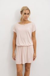 SUKIENKA MAYA MODAL JASNO RÓŻOWA M - Flawless. Czerwone sukienki damskie Flawless, bez wzorów, z elastanu, bez ramiączek. Za 78.00 zł.
