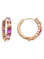 Luxenter Kolczyki-kreole z cyrkoniami rozmiar: onesize. Czerwone kolczyki damskie Luxenter, z cyrkonią, srebrne. Za 130.99 zł.