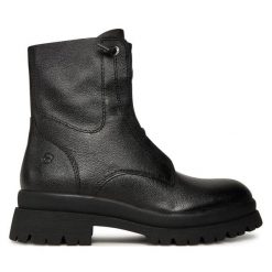 Trapery Tamaris. Czarne trapery damskie Tamaris, bez zapięcia. Za 409.99 zł.