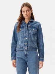 Tommy Jeans Kurtka jeansowa DW0DW20570 Niebieski Regular Fit. Niebieskie kurtki damskie Tommy Jeans, l, bez wzorów, z bawełny, bez kaptura. Za 349.99 zł.