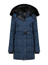 Canadian Peak Płaszcz zimowy "Bettineak" w kolorze niebieskim rozmiar: 3XL. Niebieskie płaszcze damskie Canadian Peak, na zimę, xl, z aplikacjami, bez kaptura. Za 361.99 zł.