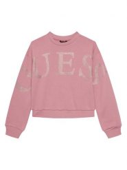 Guess Bluza J5YQ09 KAV34 Różowy Regular Fit. Czerwone bluzy dziewczęce Guess, z aplikacjami, z bawełny, bez ramiączek, bez kaptura. Za 149.99 zł.