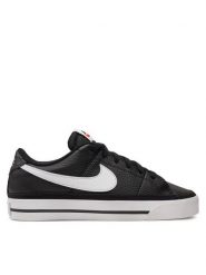 Nike Sneakersy Court Legacy Nn DH3162 001 Czarny. Czarne obuwie sportowe damskie Nike, ze skóry, bez zapięcia. Za 279.99 zł.