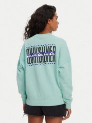 Quiksilver Bluza EQWFT03179 Turkusowy Oversize. Niebieskie bluzy damskie Quiksilver, s, bez wzorów, z bawełny, bez kaptura. Za 149.99 zł.