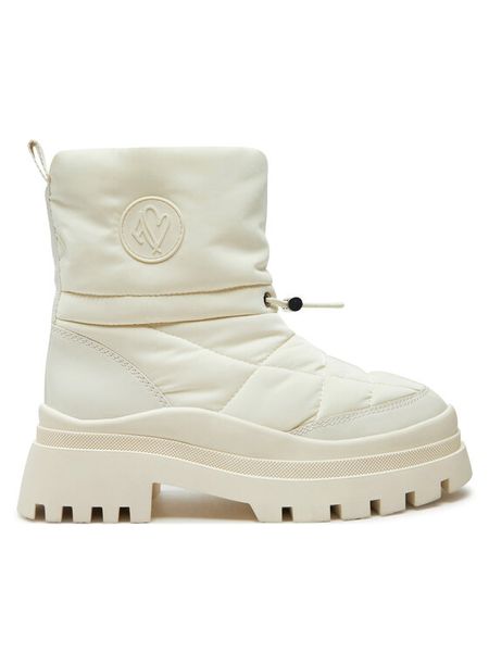 Aldo Botki Frostine 13838643 Biały. Białe botki damskie ALDO, z materiału, bez obcasa, na płaskiej podeszwie, bez zapięcia. Za 329.99 zł.