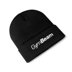 Czapka unisex zimowa czarna Beanie. Czarne czapki damskie GYMBEAM, na jesień, bez wzorów, z materiału. Za 42.90 zł.