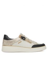 Remonte Sneakersy D2E04-80 Beżowy. Brązowe obuwie sportowe damskie Remonte, z materiału, bez zapięcia. Za 419.99 zł.