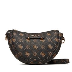 Torebka Guess. Brązowe listonoszki damskie Guess, z aplikacjami, bez dodatków. Za 469.99 zł.