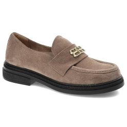 Brązowe Mokasyny Armodo Wsuwane Obuwie Damskie Z Broszką. Brązowe mokasyny damskie Armodo, bez obcasa. Za 379.00 zł.
