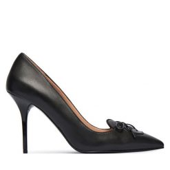 Szpilki LOVE MOSCHINO. Czarne szpilki damskie Love Moschino, bez wzorów, bez obcasa, na szpilce, bez zapięcia. Za 849.99 zł.