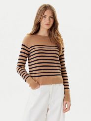 Marella Sweter Pace 2523366244 Brązowy Regular Fit. Brązowe swetry klasyczne damskie Marella, xxl, z kaszmiru, bez kołnierzyka. Za 869.99 zł.