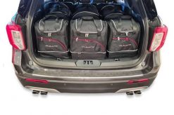 Torby Do Bagażnika Ford Explorer Phev 2020+ 6Szt Kjust. Czarne torby podróżne KJUST, bez wzorów, z kauczuku. Za 1,837.00 zł.