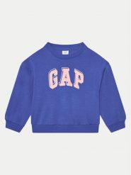 Gap Bluza 746173-01 Niebieski Relaxed Fit. Niebieskie bluzy dziewczęce GAP, bez wzorów, z bawełny, bez ramiączek, bez kaptura. Za 109.99 zł.