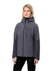 Jack Wolfskin Kurtka przeciwdeszczowa "Eagle Peak" w kolorze szarym rozmiar: S. Szare kurtki sportowe damskie Jack Wolfskin, s, bez wzorów, z materiału, bez kaptura. Za 368.09 zł.