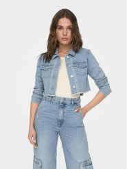 ONLY Kurtka jeansowa Wonder 15256098 Niebieski Regular Fit. Niebieskie kurtki damskie Only, s, bez wzorów, z bawełny, bez kaptura. Za 189.99 zł.