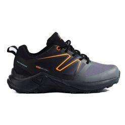 Buty trekkingowe damskie DK Softshell czarno szare czarne. Czarne obuwie trekkingowe damskie z materiału, bez zapięcia. Za 246.94 zł.
