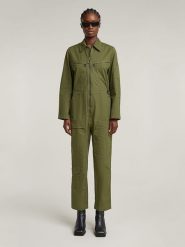 G-Star Kombinezon w kolorze khaki rozmiar: S. Brązowe kombinezony damskie G-Star, s, bez wzorów, z bawełny, retro, bez kołnierzyka, bez ramiączek. Za 674.95 zł.