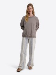 Timezone Bluza w kolorze szarobrązowym rozmiar: XS. Brązowe bluzy damskie Timezone, xs, bez wzorów, z bawełny, bez kaptura. Za 148.96 zł.