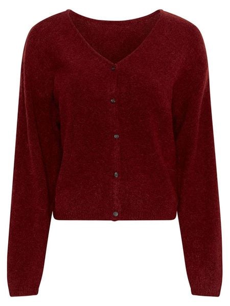 MOSS COPENHAGEN Kardigan "Milania" w kolorze bordowym rozmiar: XS/S. Czerwone kardigany damskie Moss Copenhagen, s, bez wzorów, z poliamidu. Za 223.46 zł.