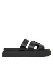 DeeZee Klapki HY69916-2 Czarny. Czarne klapki damskie DeeZee, bez wzorów, z materiału, bez obcasa, bez zapięcia. Za 119.99 zł.
