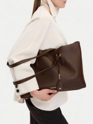 GINO ROSSI Torebka C- LDA9537 Brązowy. Brązowe shopper bag Gino Rossi, bez wzorów, ze skóry, bez dodatków. Za 259.99 zł.