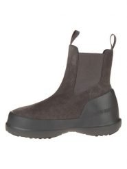 Moon Boot Skórzane botki "Luna Chelsea Suede" w kolorze brązowym rozmiar: 39. Brązowe botki damskie Moon Boot, bez obcasa, bez zapięcia. Za 440.28 zł.
